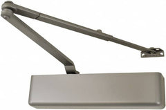 Falcon - 48" Door Width, Medium-Duty Multi-Sized Door Closer to Full Cover Manual Damper - Aluminum Finish - Caliber Tooling