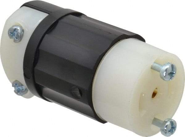 Leviton - 125/250 VAC, 15 Amp, ML-3R Configuration, Industrial Grade, Ungrounded Connector - 1 Phase, 3 Poles, 0.218 to 0.43 Inch Cord Diameter - Caliber Tooling