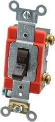 Leviton - 1 Pole, 120 to 277 VAC, 20 Amp, Industrial Grade, Toggle, Wall and Dimmer Light Switch - 1.31 Inch Wide x 4.06 Inch High - Caliber Tooling