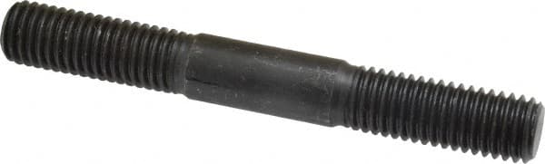 Gibraltar - 5/8-11 5" OAL Equal Double Threaded Stud - Alloy Steel, Black Oxide Finish, 1-3/4" Equal Thread Length - Caliber Tooling