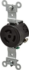 Leviton - 277 VAC, 15 Amp, L7-15R NEMA, Self Grounding Receptacle - 2 Poles, 3 Wire, Female End, Black - Caliber Tooling