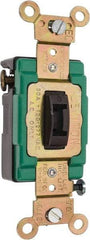 Leviton - 3 Pole, 120 to 277 VAC, 30 Amp, Industrial Grade, Toggle, Wall and Dimmer Light Switch - 1.31 Inch Wide x 4.06 Inch High - Caliber Tooling