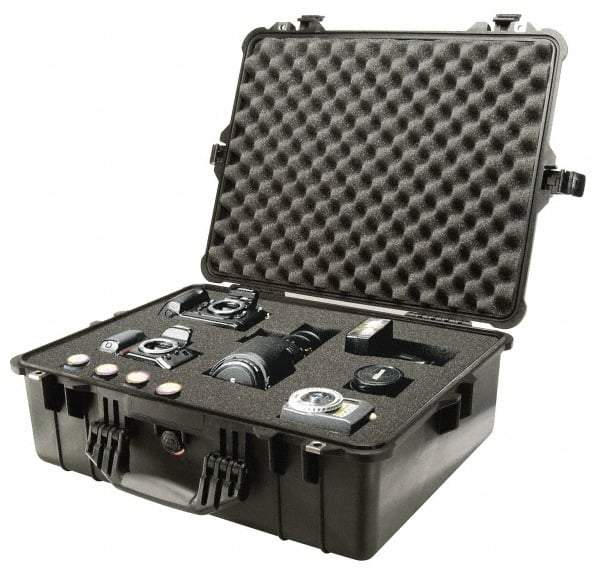 Pelican Products, Inc. - 19-23/64" Wide x 19-7/16" Deep x 8-51/64" High, Clamshell Hard Case - Black, Plastic - Caliber Tooling