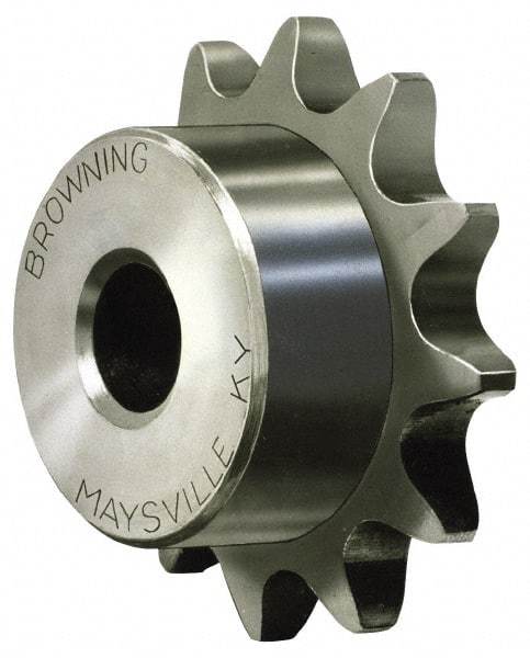 Browning - 19 Teeth, 3/4" Chain Pitch, Chain Size 60, Finished Bore Sprocket - 1-7/16" Bore Diam, 4.557" Pitch Diam, 4.95" Outside Diam - Caliber Tooling