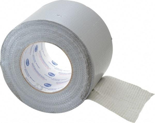 Intertape - 4" x 55m Silver Duct Tape - 9 mil, Rubber Adhesive, Polyethylene Cloth Backing, 18 Lb/ln Tensile Strength, 32°F to 160°F, Series AC20 - Caliber Tooling