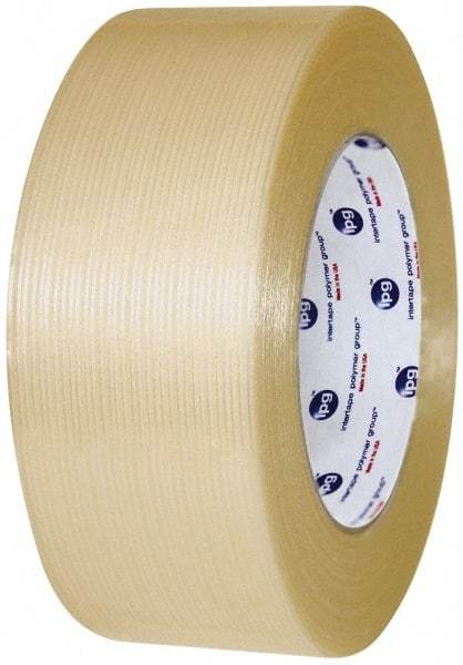 Intertape - 3" x 60 Yd Clear Rubber Adhesive Packaging Tape - Polyester Film Backing, 7.5 mil Thick, 333 Lb Tensile Strength, Series RG16 - Caliber Tooling