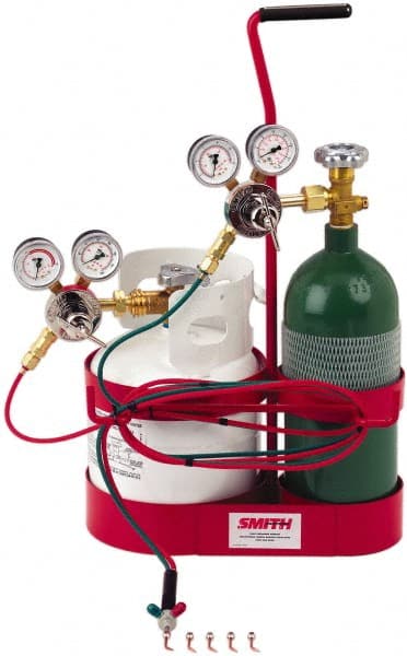 Miller/Smith - 13 Piece, Tip Number 3-7, Oxygen Propane Torch Kit - Caliber Tooling