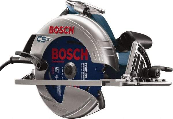 Bosch - 15 Amps, 7-1/4" Blade Diam, 5,600 RPM, Electric Circular Saw - 7-1/4" Arbor Hole, Left Blade - Caliber Tooling