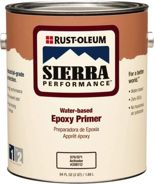 Rust-Oleum - 1 Gal White Water-Based Acrylic Enamel Primer - 200 to 300 Sq Ft Coverage, 2 gL Content, Quick Drying, Interior/Exterior - Caliber Tooling