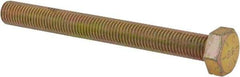 Made in USA - 5/16-24 UNF, 3" Length Under Head Hex Head Cap Screw - Fully Threaded, Grade 8 Alloy Steel, Zinc Yellow Dichromate Finish, 1/2" Hex - Caliber Tooling