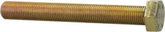 Made in USA - 1/2-20 UNF, 4" Length Under Head Hex Head Cap Screw - Fully Threaded, Grade 8 Alloy Steel, Zinc Yellow Dichromate Finish, 3/4" Hex - Caliber Tooling