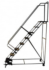 Ballymore - 93" 6 Step Ladder - 350 Lb Capacity, 60" Platform Height, 30" Base Width x 60" Depth, Expanded Metal Tread - Caliber Tooling