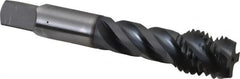 OSG - 3/4-10 UNC 4 Flute 2B/3B Modified Bottoming Spiral Flute Tap - Vanadium High Speed Steel, TiCN Finish, 4-1/4" OAL, Right Hand Flute, Right Hand Thread, H5, Series 290 - Caliber Tooling