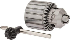 Accupro - 5/8-16, 3/64 to 1/2" Capacity, Threaded Mount Drill Chuck - Keyed, 46mm Sleeve Diam, 62mm Open Length - Exact Industrial Supply