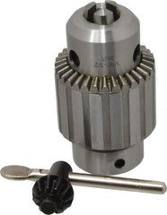 Accupro - JT33, 1/32 to 1/2" Capacity, Tapered Mount Drill Chuck - Keyed, 2.087" Sleeve Diam, 3.386" Open Length - Exact Industrial Supply