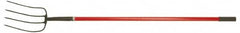 PRO-SOURCE - Spading Fork with 48" Straight Fiberglass Handle - 8-3/4" Blade Width, 4 Tines, 12-1/2" Tine Length - Caliber Tooling