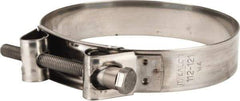 Mikalor - 4-1/2" Hose, 0.98" Wide x 0.04" Thick, T-Bolt Hose Clamp - 4.41 to 4.76" Diam, Stainless Steel - Caliber Tooling