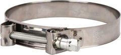 Mikalor - 6" Hose, 1.1" Wide x 0.051" Thick, T-Bolt Hose Clamp - 5.91 to 6.38" Diam, Stainless Steel Band, Housing & Zinc Plated Screw - Caliber Tooling