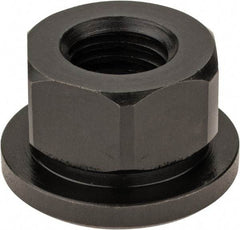 Gibraltar - 5/8-11, 1-3/8" Flange Diam, 13/16" High, 1-1/16" Across Flats, Flange Nut - Grade 12L14 Steel, Black Oxide Finish, 3/16" Flange Height, TCMAI - Caliber Tooling