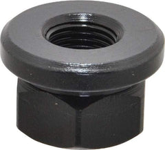 Gibraltar - 1/2-20, 1-1/8" Flange Diam, 11/16" High, 7/8" Across Flats, Flange Nut - Grade 12L14 Steel, Black Oxide Finish, 3/16" Flange Height, TCMAI - Caliber Tooling