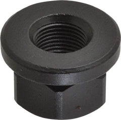 Gibraltar - 3/4-16, 1-5/8" Flange Diam, 1" High, 1-1/4" Across Flats, Flange Nut - Grade 12L14 Steel, Black Oxide Finish, 1/4" Flange Height, TCMAI - Caliber Tooling