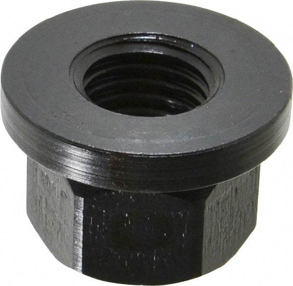 Gibraltar - M16x2.00, 33mm Flange Diam, 21mm High, 24mm Across Flats, Flange Nut - Grade 12L14 Steel, Black Oxide Finish, 5" Flange Height, TCMAI - Caliber Tooling