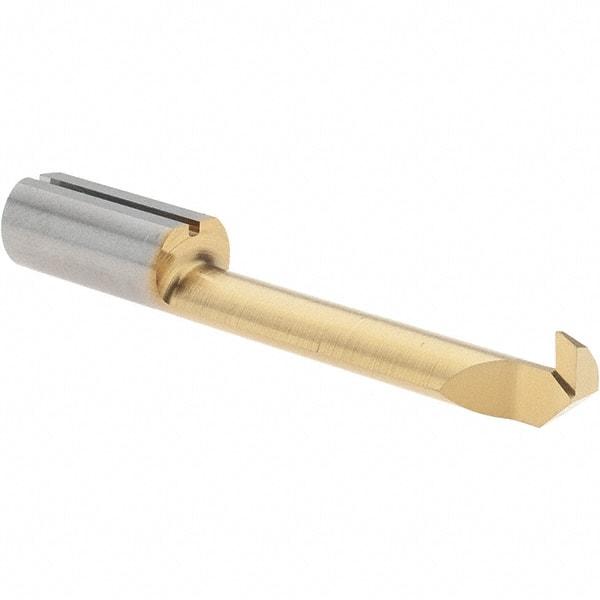 Iscar - 7mm Min Bore Diam, 1.142" Max Bore Depth, 7mm Shank Diam, Corner Radius Boring Bar - 0.0079" Corner Radius, Right Hand Cut, Solid Carbide, TiCN/TiN Finish - Exact Industrial Supply