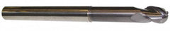 ProMax - 1/2" Diam, 5/8" LOC, 3 Flute Solid Carbide Ball End Mill - AlTiN Finish, Single End, 6" OAL, 1/2" Shank Diam, Spiral Flute - Caliber Tooling