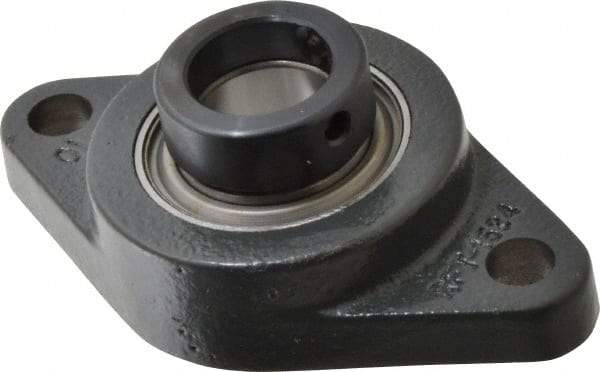 Browning - 1" ID, 4-7/8" OAL x 2-3/4" OAH 2-Bolt Flange - 1,651 Lb Static Cap, 2,801 Lb Dyn Cap, 3-57/64" Btw Mnt Hole Ctrs, Cast Iron - Caliber Tooling