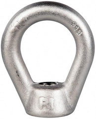 Gibraltar - 5,000 Lb Capacity, 5/8-11 Thread, Stainless Steel Lifting Eye Nut - Grade 316, 3" High, 1-1/2" Inside & 2-1/2" Outside Eye Diam, 1-3/8" Bell/Base Width - Caliber Tooling