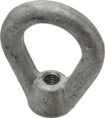 Gibraltar - 2,700 Lb Capacity, 3/8-16 Thread, Galvanized Finsih, Carbon Steel Heavy Duty Lifting Eye Nut - Grade C-1030, 2-1/2" High, 1-1/4" Inside & 2" Outside Eye Diam, 7/8" Bell/Base Width - Caliber Tooling