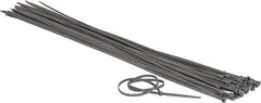 Made in USA - 48-9/16" Long Gray Nylon Standard Cable Tie - 175 Lb Tensile Strength, 2.29mm Thick, 4" Max Bundle Diam - Caliber Tooling