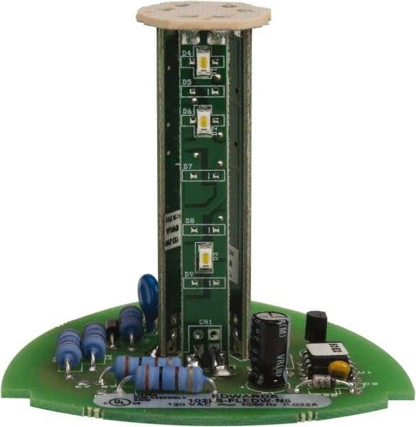 Edwards Signaling - LED Lamp, White, Flashing, Stackable Tower Light Module - 120 VAC, 0.02 Amp, IP54, IP65 Ingress Rating, 3R, 4X NEMA Rated, Panel Mount, Pipe Mount - Caliber Tooling