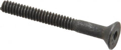 Value Collection - #6-32 UNC Hex Socket Drive, 82° Flat Screw - Alloy Steel, Black Oxide Finish, Partially Threaded, 1-1/4" OAL - Caliber Tooling