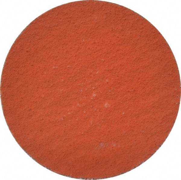 3M - 2" Disc Diam, 100 Grit, Ceramic Alumina Quick Change Disc - Type R Attaching System, Coated, Orange, Fine Grade, 25,000 RPM, 777F Series - Caliber Tooling