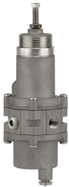 ARO/Ingersoll-Rand - 1/4" NPT Port 1 Piece Filter/Regulator FRL Unit - Stainless Steel Bowl, 20 SCFM, 250 Max psi, 8.35" High, Manual Drain - Caliber Tooling