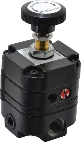 ARO/Ingersoll-Rand - 3/8 NPT Port, 14 CFM, Zinc Precision Constant Bleed Regulator - 2 to 60 psi Range, 150 Max psi Supply Pressure, 1/4" Gauge Port Thread, 2.12" Wide x 4.55" High - Caliber Tooling