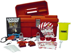 NMC - 40 Piece Electrical Lockout Kit - 3/4 Inch Vertical Shackle Clearance, Comes in Carrying Case - Caliber Tooling