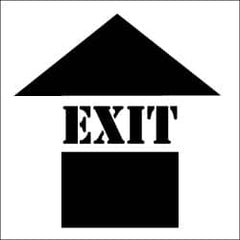 NMC - Exit Stencil - 0.06 Inch Thick, Polyethylene, English - Caliber Tooling