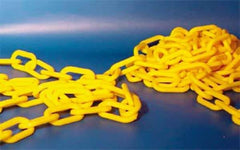 NMC - 100' Long x 1-1/2" Wide Plastic Chain - White - Caliber Tooling