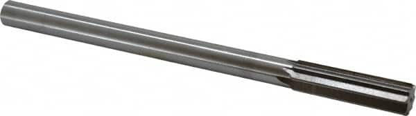 Interstate - 0.654" High Speed Steel 6 Flute Chucking Reamer - Straight Flute, 9/16" Straight Shank, 2-1/4" Flute Length, 9" OAL - Caliber Tooling