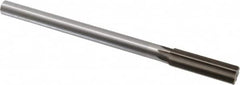 Interstate - 0.67" High Speed Steel 6 Flute Chucking Reamer - Straight Flute, 9/16" Straight Shank, 2-1/4" Flute Length, 9" OAL - Caliber Tooling