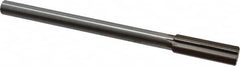 Interstate - 0.713" High Speed Steel 6 Flute Chucking Reamer - Straight Flute, 9/16" Straight Shank, 2-1/4" Flute Length, 9" OAL - Caliber Tooling