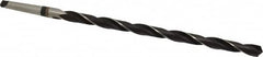 Interstate - 49/64", 2MT 118° Point High Speed Steel Taper Shank Drill Bit - Oxide Finish, 12" Flute Length, 18" OAL, Spiral Flute, Series 502 - Caliber Tooling