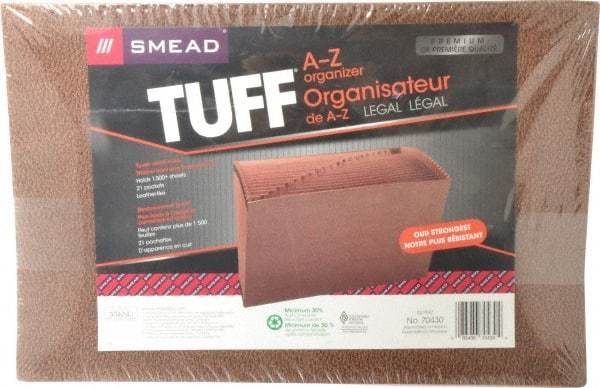 SMEAD - 10 x 15", Legal, Brown, A-Z Indexed Expanding Files - 1 per Box - Caliber Tooling