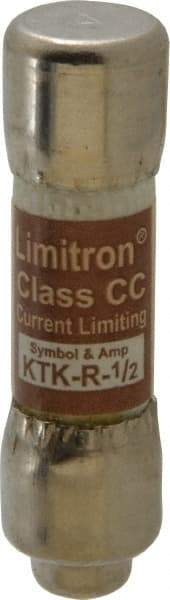 Cooper Bussmann - 600 VAC, 0.5 Amp, Fast-Acting General Purpose Fuse - Fuse Holder Mount, 1-1/2" OAL, 200 at AC (RMS) kA Rating, 13/32" Diam - Caliber Tooling