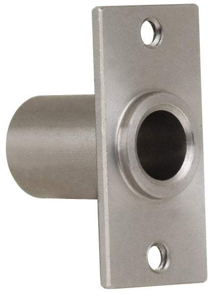 Gibraltar - 5/16" Pin Diam, #6-32 Mounting Hole, Rectangle Flange, Stainless Steel Quick Release Pin Receptacle - 1" Between Mount Hole Center, 0.783" Depth, 15/32" Diam, Grade 303 - Caliber Tooling