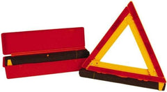 NMC - 3 Piece, Emergency Warning Triangle Safety Kit - Three Reflective Triangles in Plastic Carrying Case - Caliber Tooling