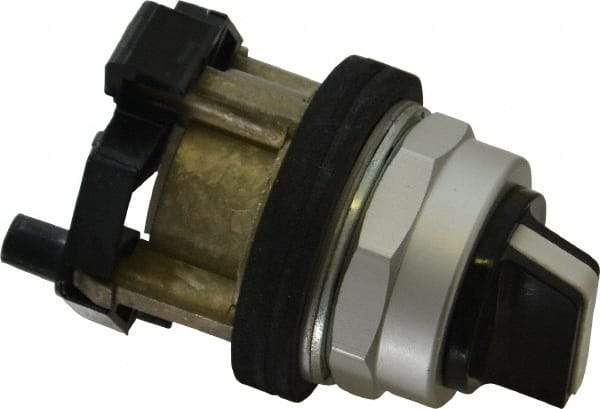 Eaton Cutler-Hammer - 30-1/2mm Mount Hole, 2 Position, Knob Operated, Selector Switch Only - Black, Maintained (MA) - Maintained (MA), Nonilluminated, Oil and Watertight - Caliber Tooling