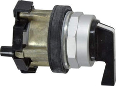 Eaton Cutler-Hammer - 30-1/2mm Mount Hole, 2 Position, Lever Operated, Selector Switch Only - Black, Maintained (MA) - Maintained (MA), Nonilluminated, Oil and Watertight - Caliber Tooling